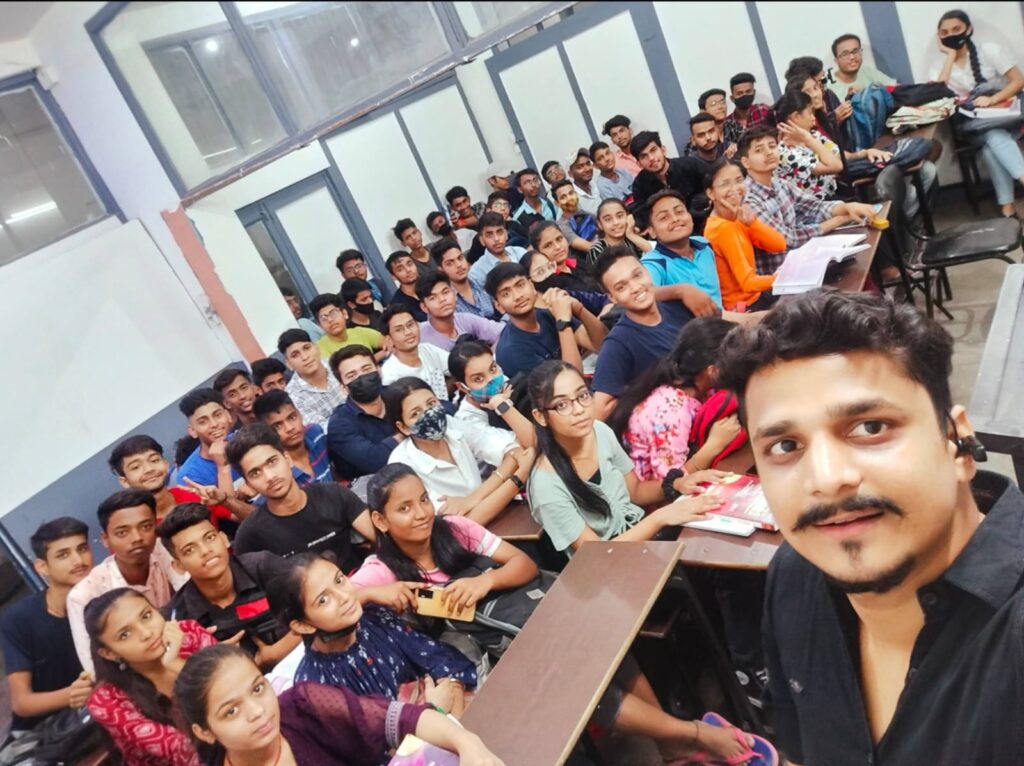 Classroom of best coaching for 9th class in Delhi showing expert teacher with students learning together